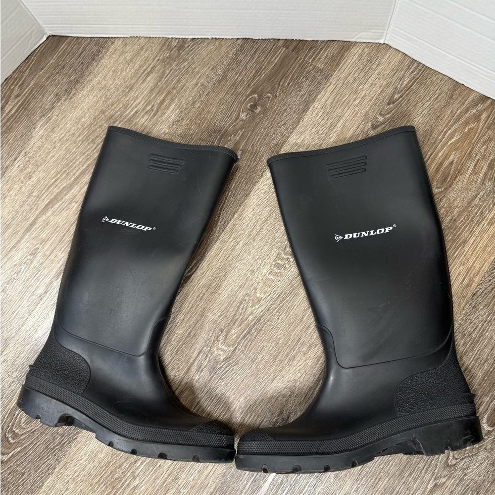 Dunlop Pricemaster Black Wellington Boots men's Sz:6US‎ women's 8US